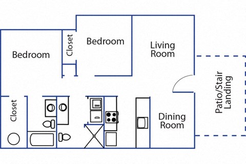 a floor plan of a home with a large living room and a dining room